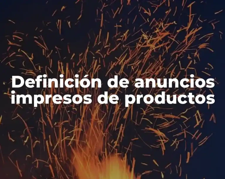 Definición de anuncios impresos de productos