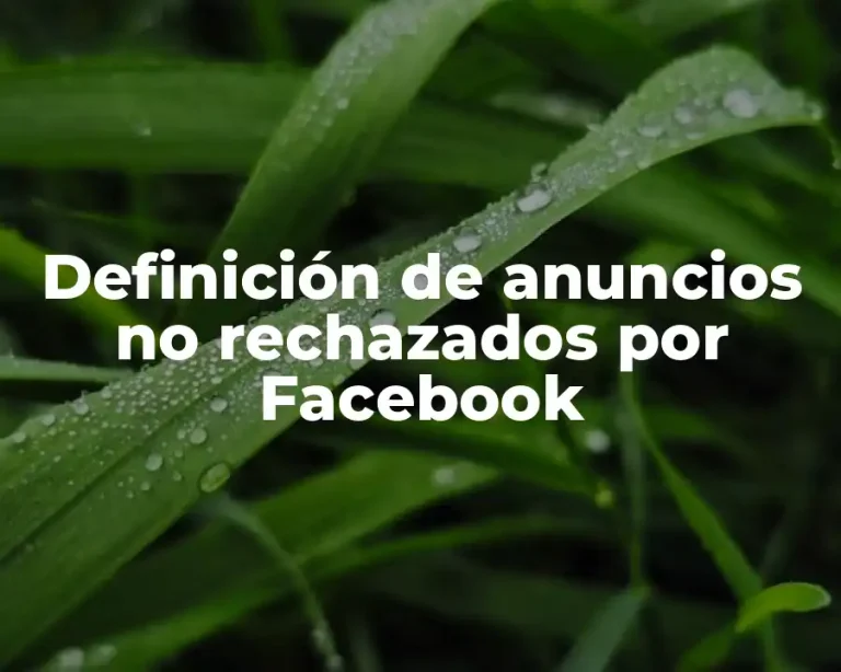 Definición de anuncios no rechazados por Facebook