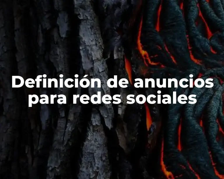 Definición de anuncios para redes sociales