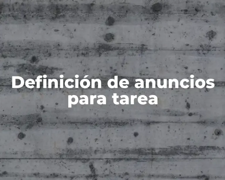 Definición de anuncios para tarea