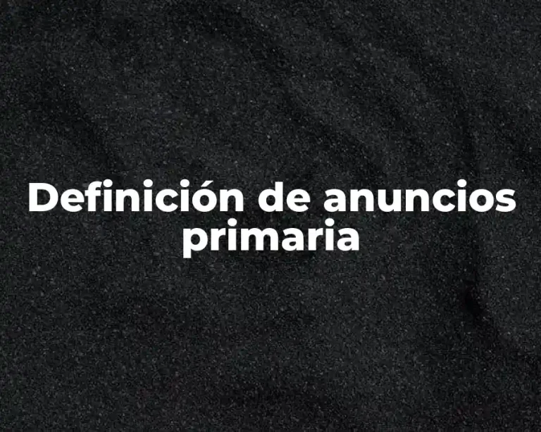 Definición de anuncios primaria