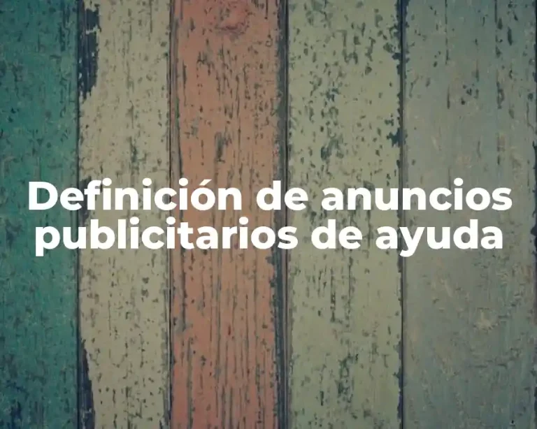 Definición de anuncios publicitarios de ayuda