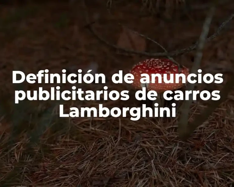 Definición de anuncios publicitarios de carros Lamborghini