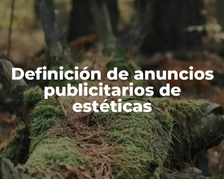 Definición de anuncios publicitarios de estéticas