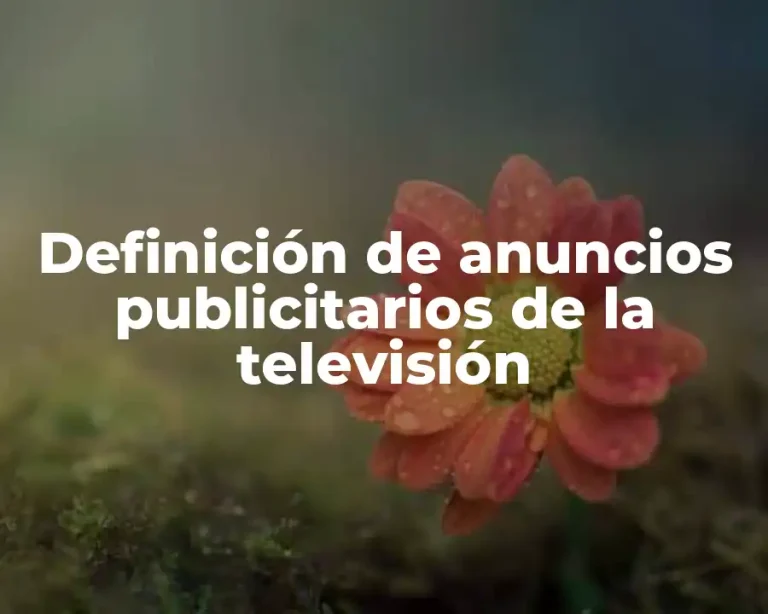 Definición de anuncios publicitarios de la televisión