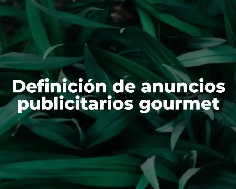 Definición de anuncios publicitarios gourmet