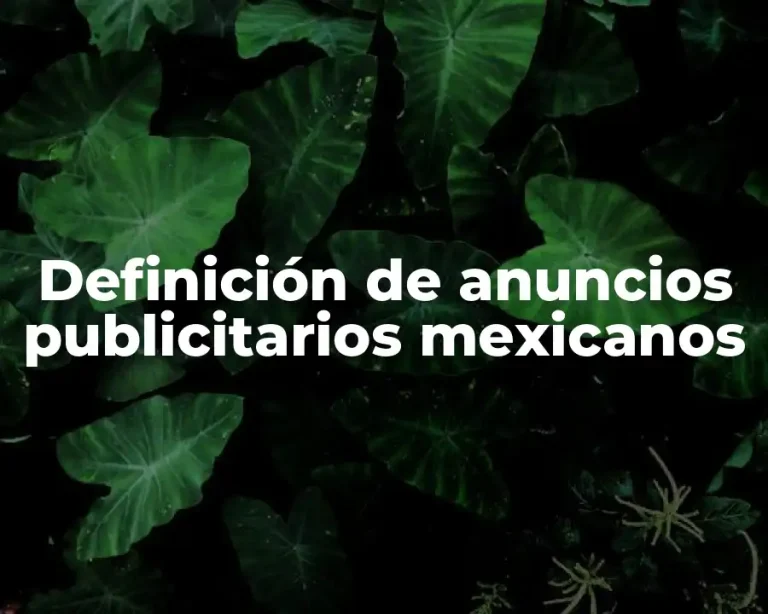Definición de anuncios publicitarios mexicanos