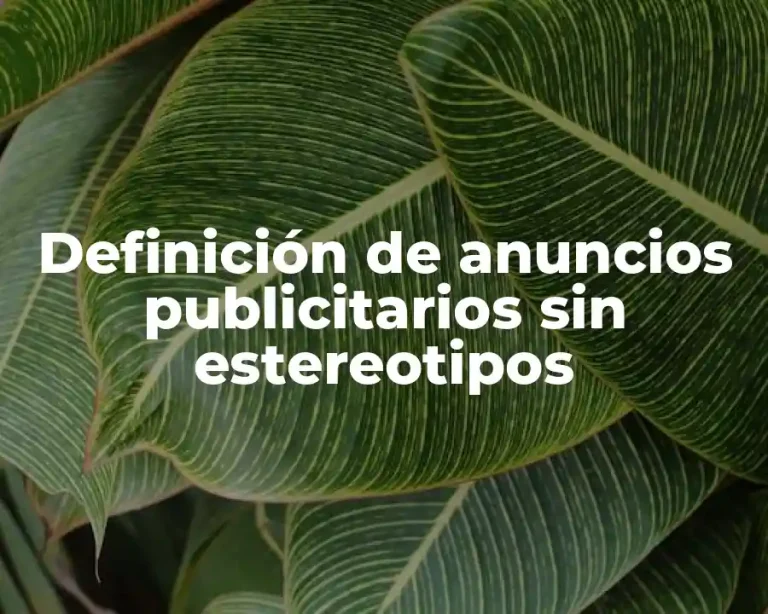 Definición de anuncios publicitarios sin estereotipos