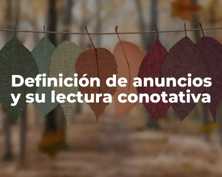 Definición de anuncios y su lectura conotativa