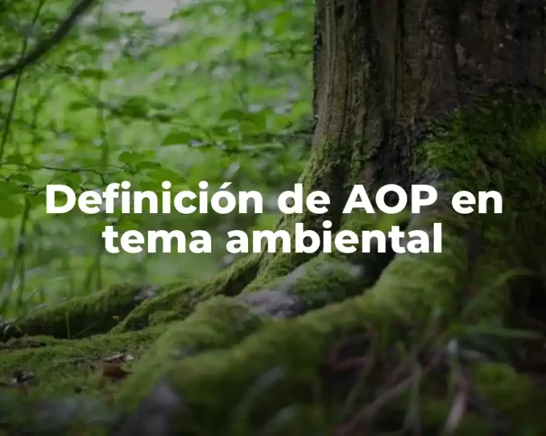 Definición de AOP en tema ambiental