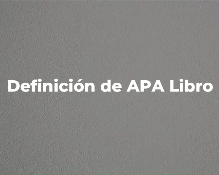 Definición de APA Libro