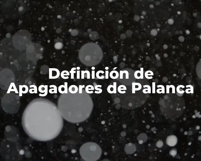 Definición de Apagadores de Palanca