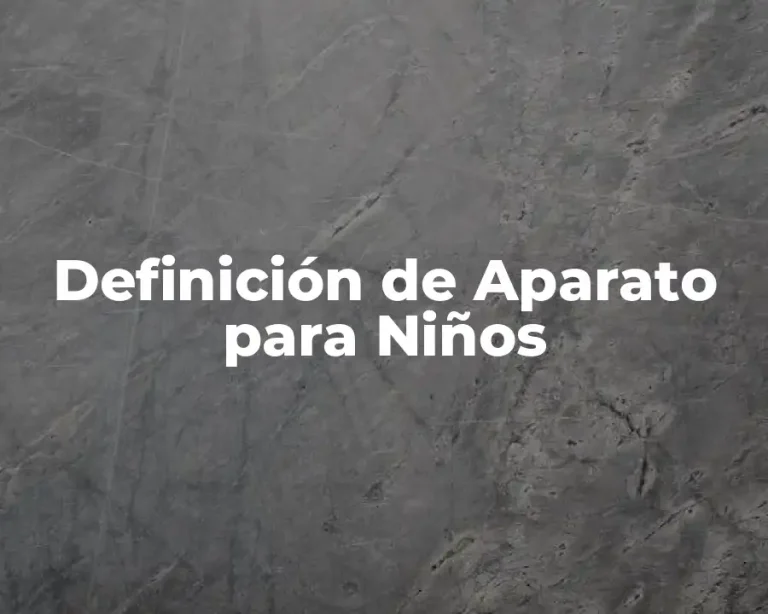 Definición de Aparato para Niños