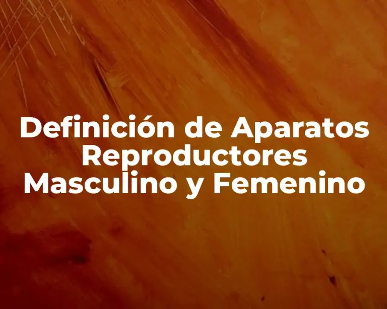 Definición de Aparatos Reproductores Masculino y Femenino