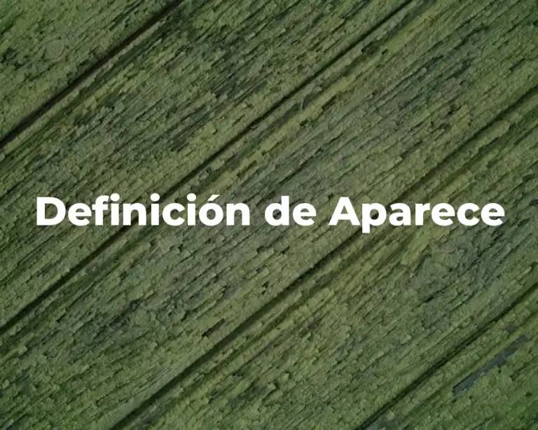 Definición de Aparece