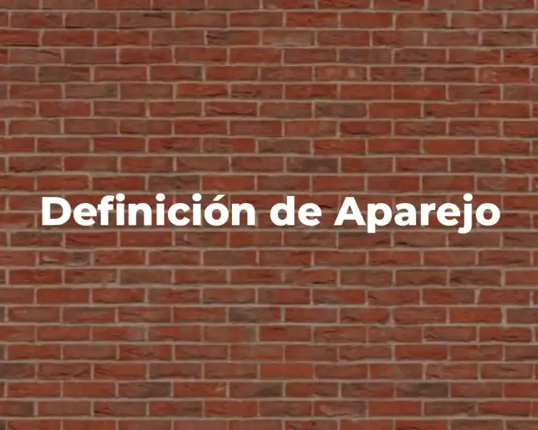 Definición de Aparejo