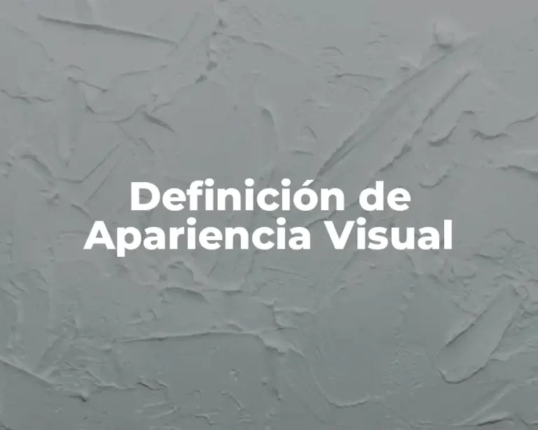 Definición de Apariencia Visual