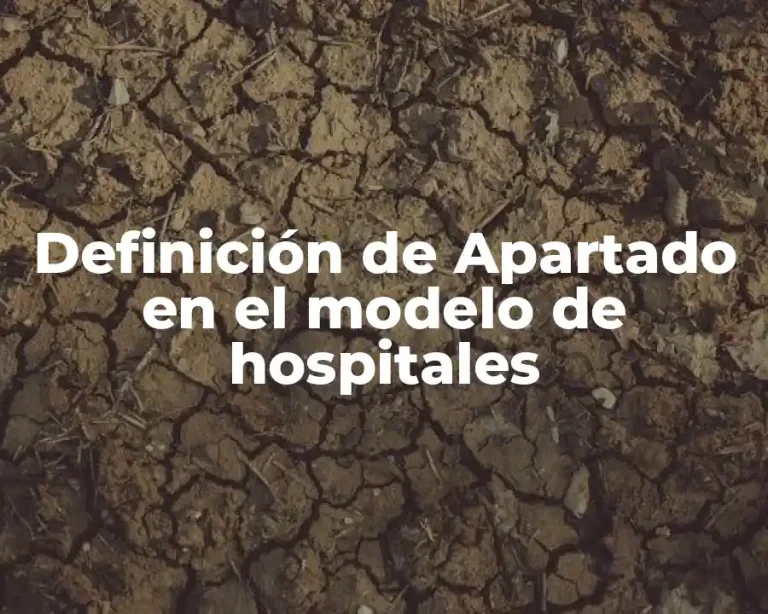 Definición de Apartado en el modelo de hospitales