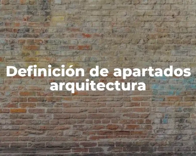 Definición de apartados arquitectura