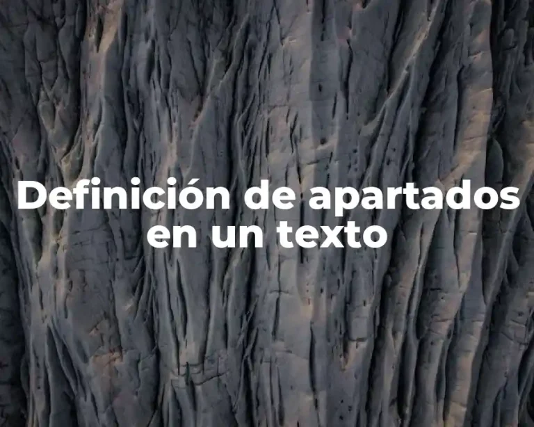 Definición de apartados en un texto
