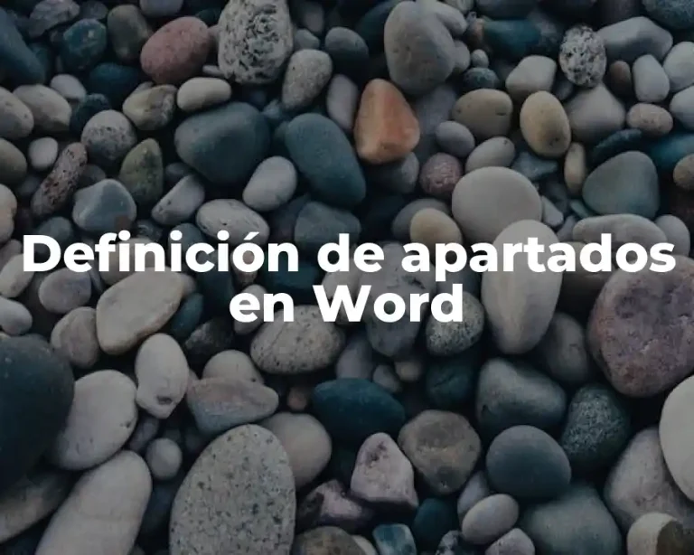 Definición de apartados en Word