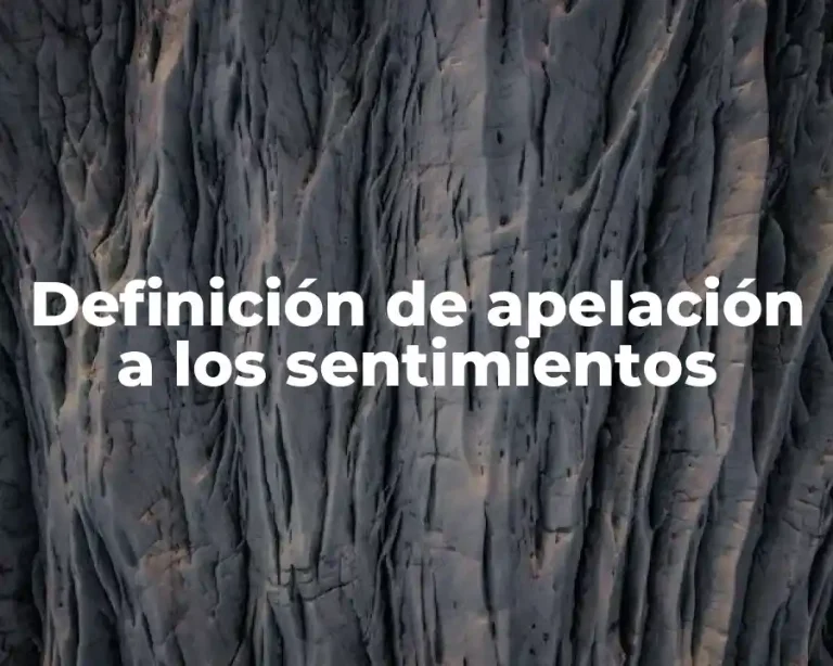 Definición de apelación a los sentimientos