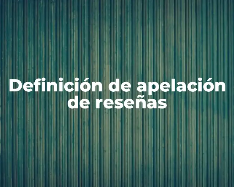 Definición de apelación de reseñas