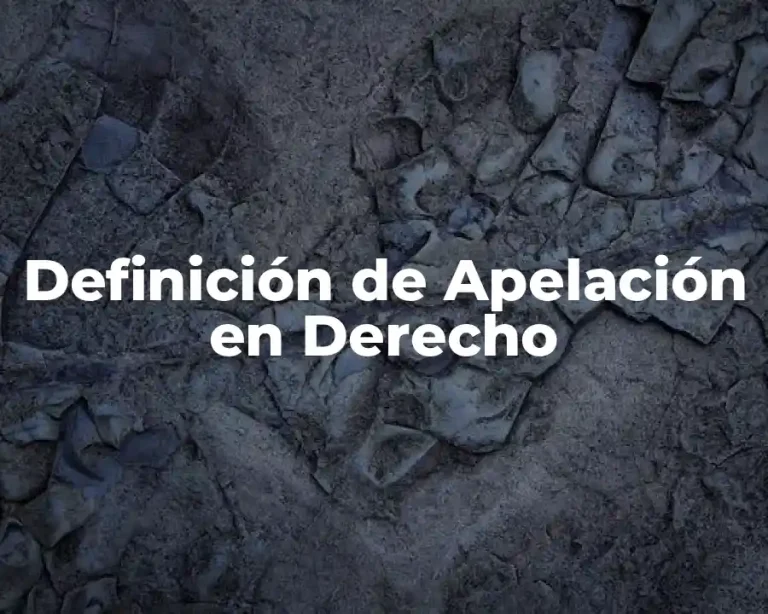 Definición de Apelación en Derecho