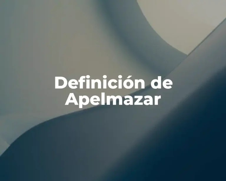 Definición de Apelmazar