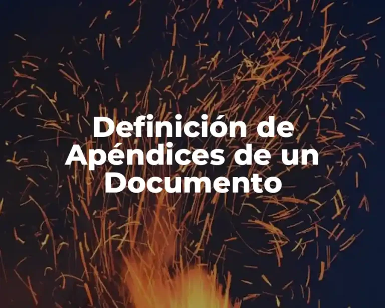 Definición de Apéndices de un Documento