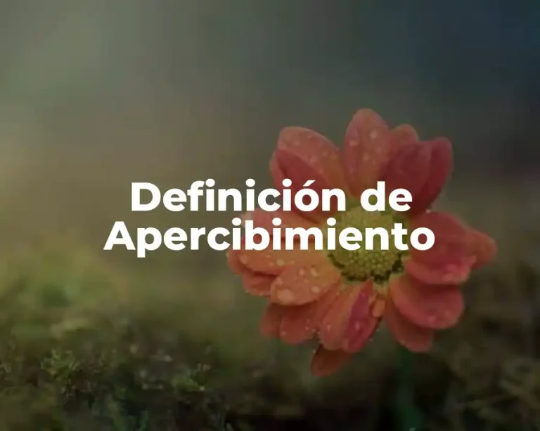 Definición de Apercibimiento