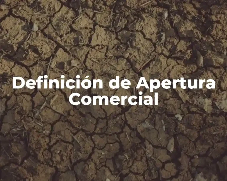 Definición de Apertura Comercial
