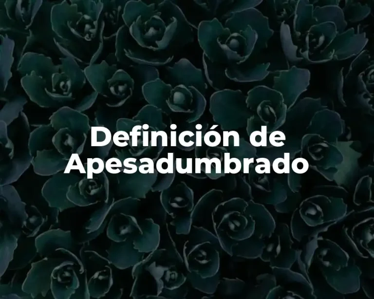 Definición de Apesadumbrado