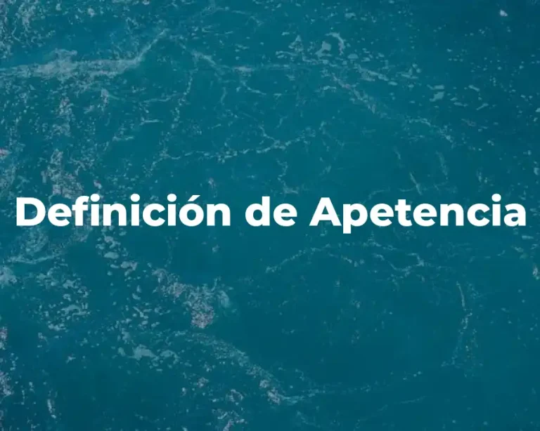 Definición de Apetencia