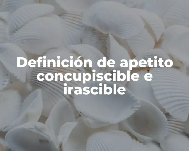 Definición de apetito concupiscible e irascible