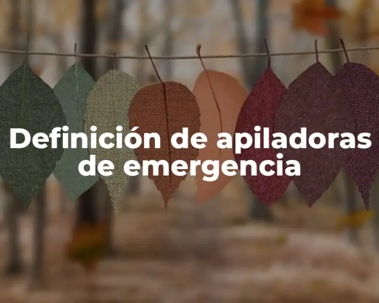 Definición de apiladoras de emergencia