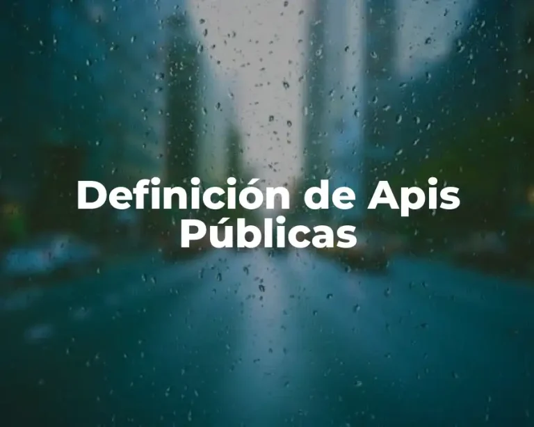 Definición de Apis Públicas