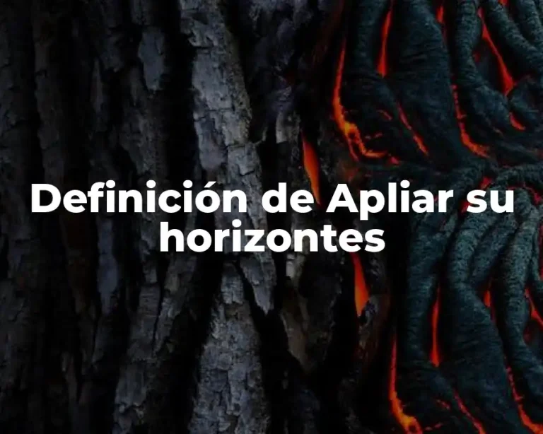 Definición de Apliar su horizontes
