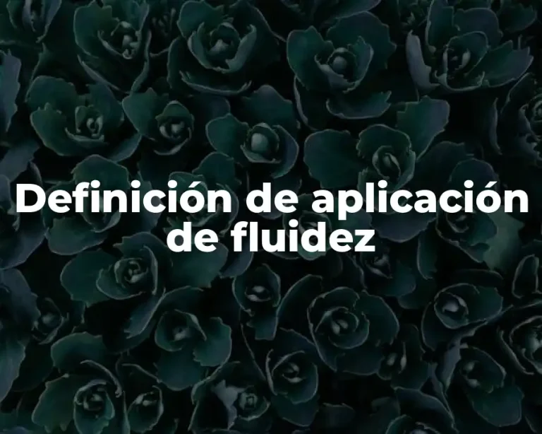 Definición de aplicación de fluidez