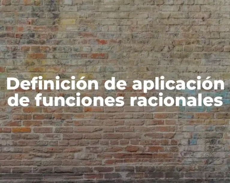 Definición de aplicación de funciones racionales