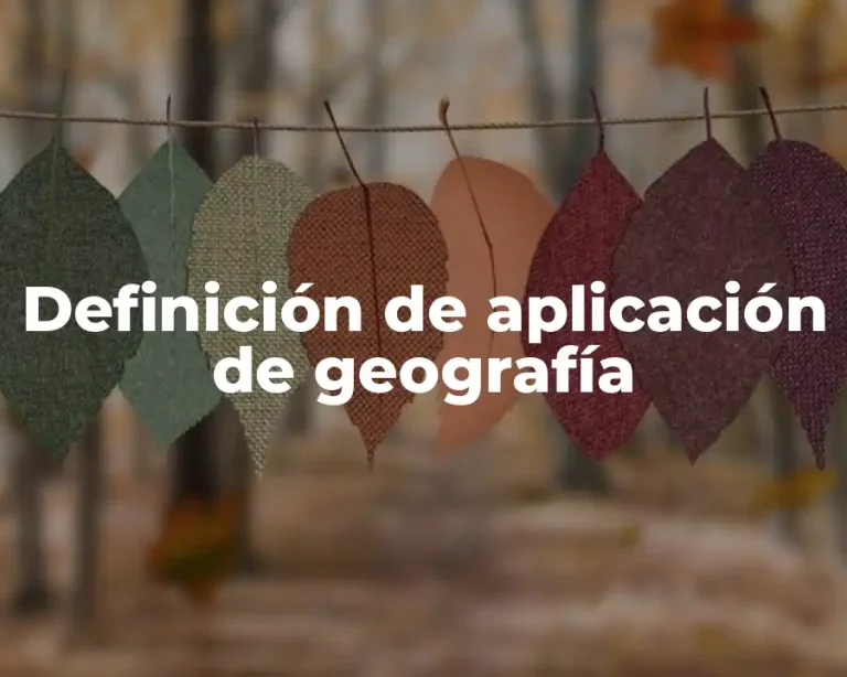 Definición de aplicación de geografía