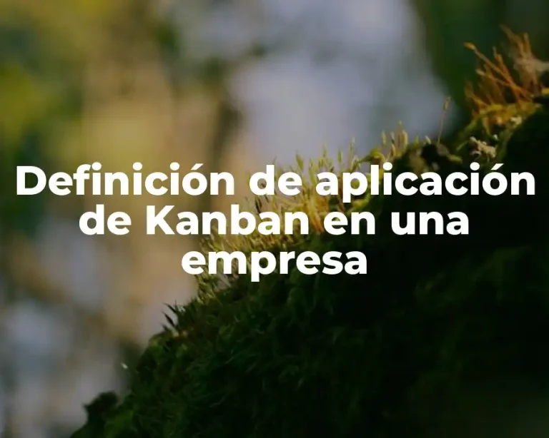 Definición de aplicación de Kanban en una empresa