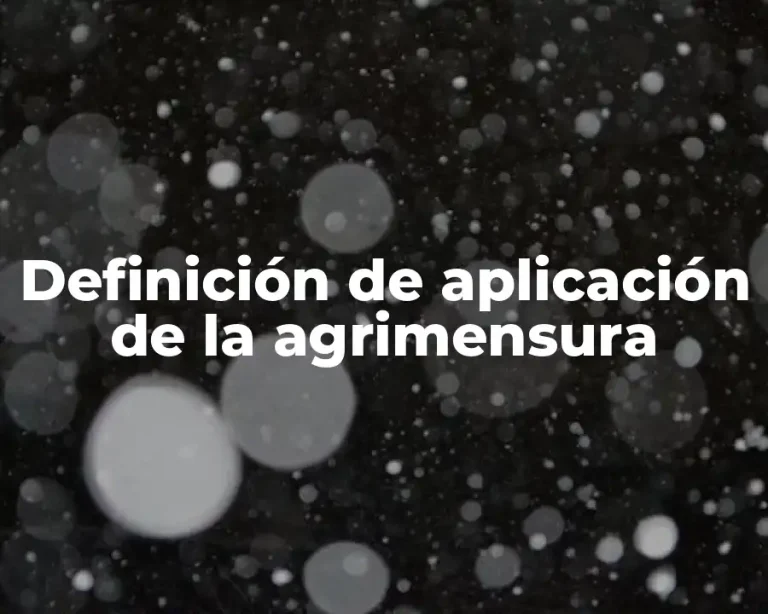 Definición de aplicación de la agrimensura