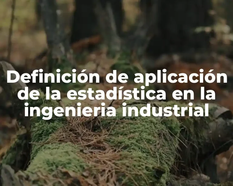 Definición de aplicación de la estadística en la ingenieria industrial