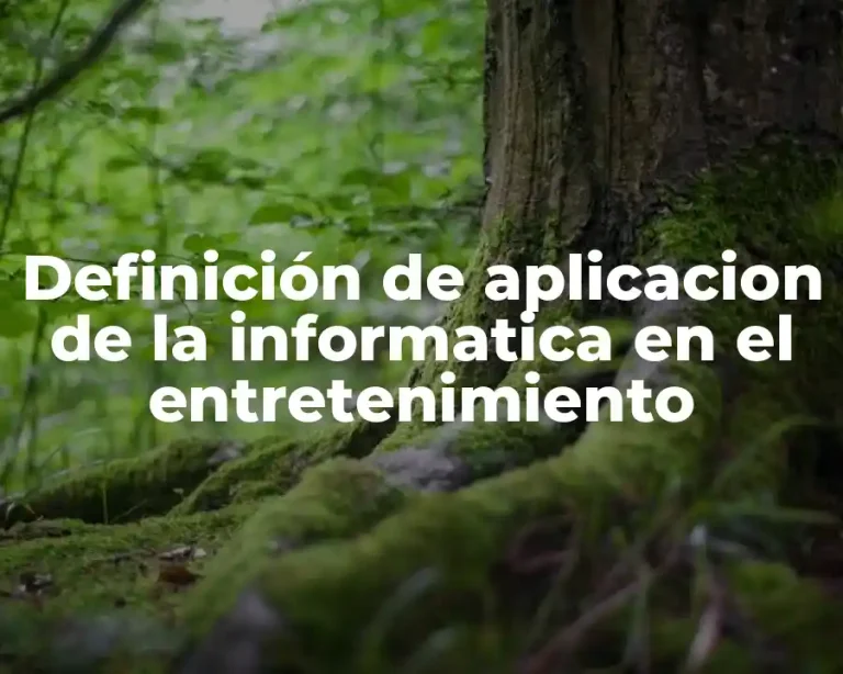 Definición de aplicacion de la informatica en el entretenimiento