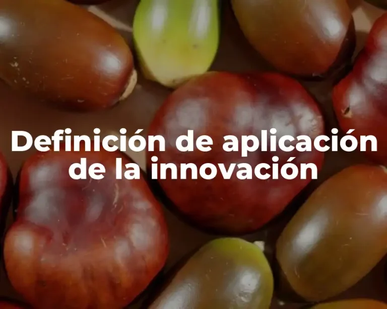 Definición de aplicación de la innovación
