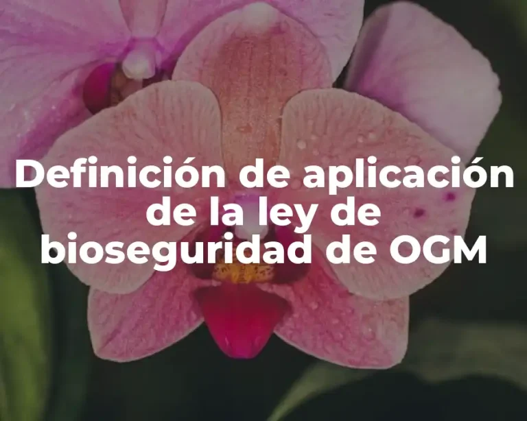 Definición de aplicación de la ley de bioseguridad de OGM