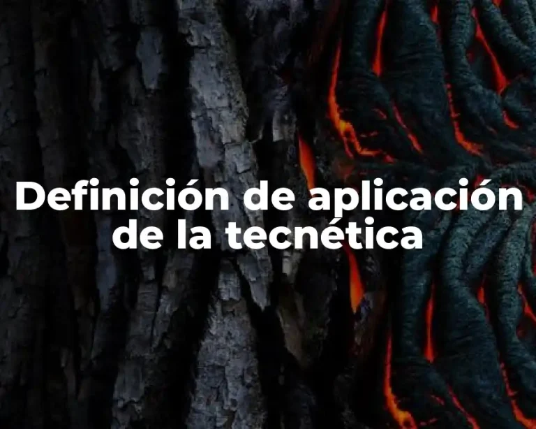Definición de aplicación de la tecnética