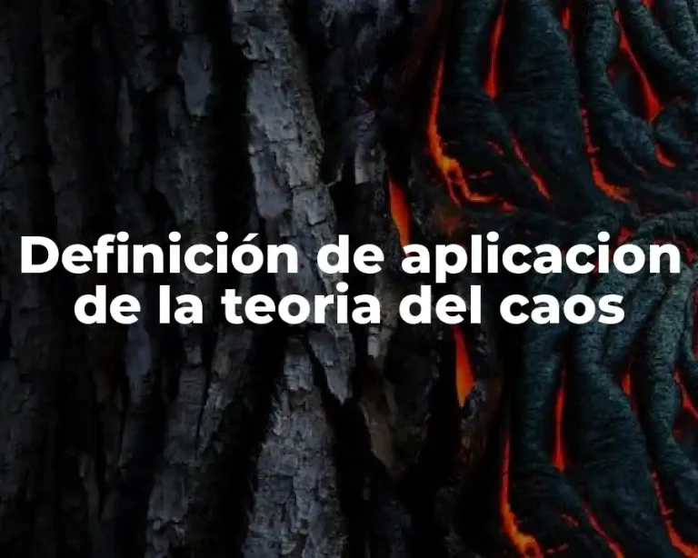 Definición de aplicacion de la teoria del caos