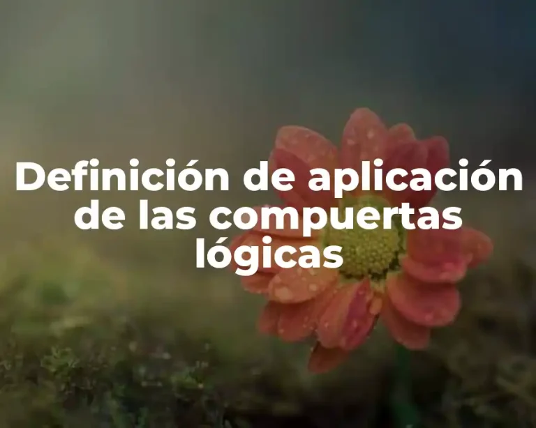 Definición de aplicación de las compuertas lógicas